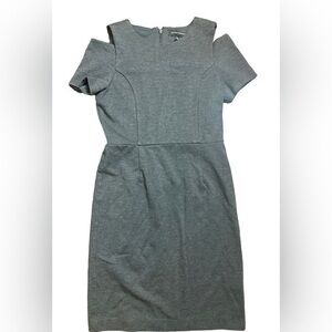 Banana Republic Women’s Gray Open Cut Out Shoulder Dress Size 4